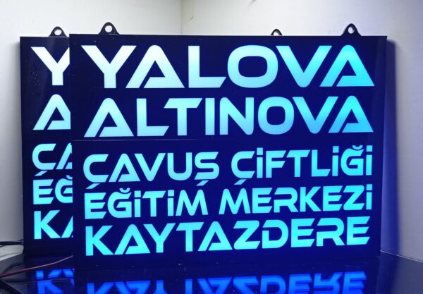 Vantuzlu Işıklı 20x29 cm Tabela